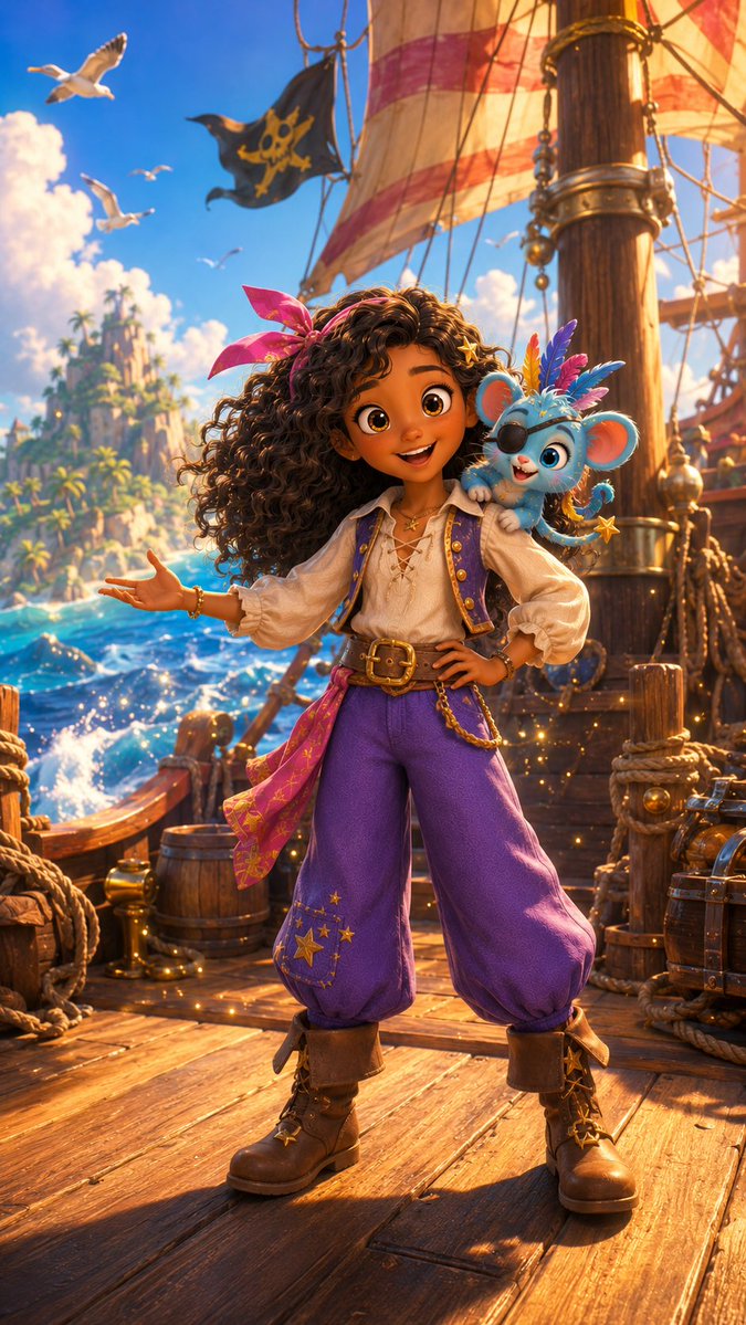AI Prompt for Whimsical Pirate Character Concept Art