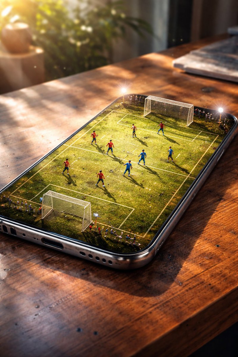 Smartphone as Miniature Football Stadium 8K DSLR