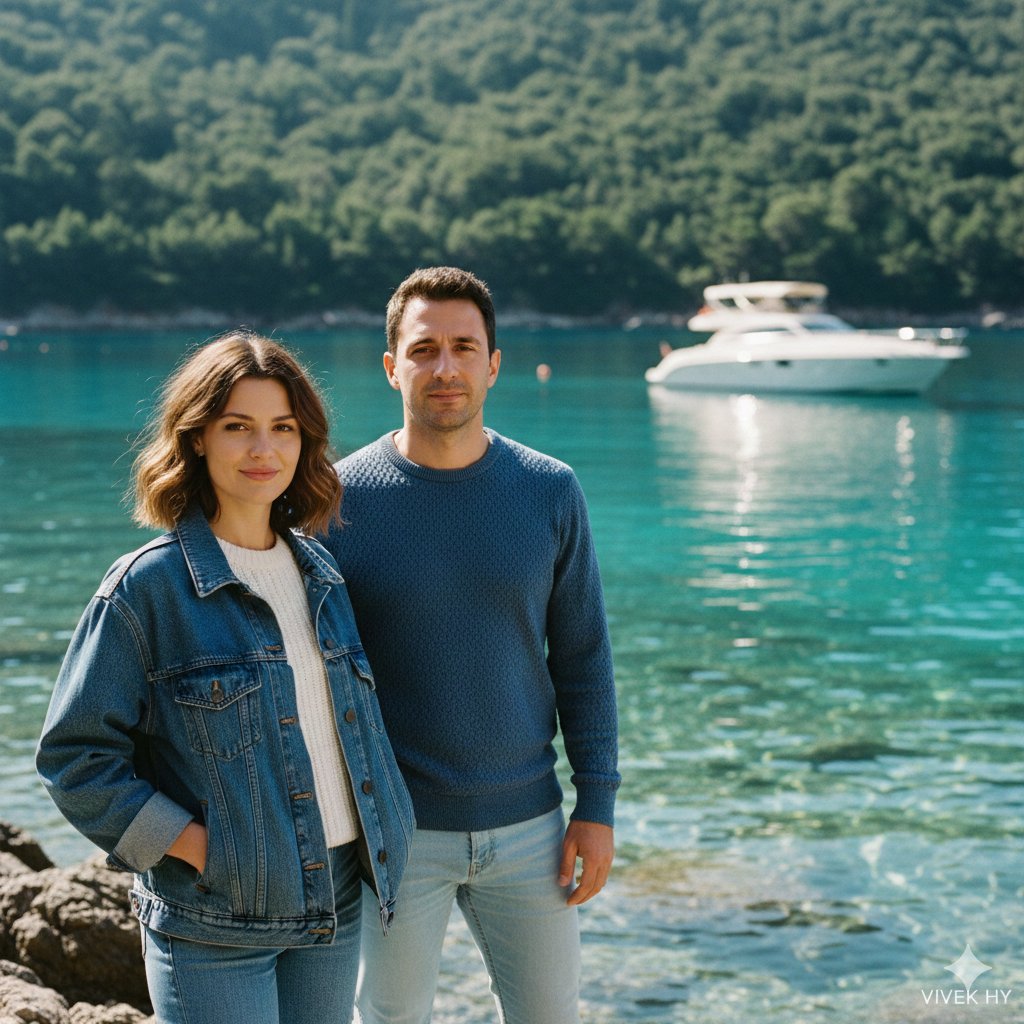 AI Prompt for 8K Hyper-Realistic Couple Portrait with Coastal Landscape