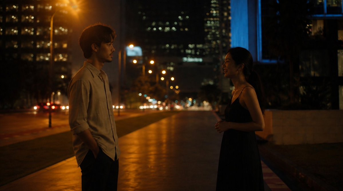 AI Prompt for Cinematic Couple Cityscape Short Film Storyboards