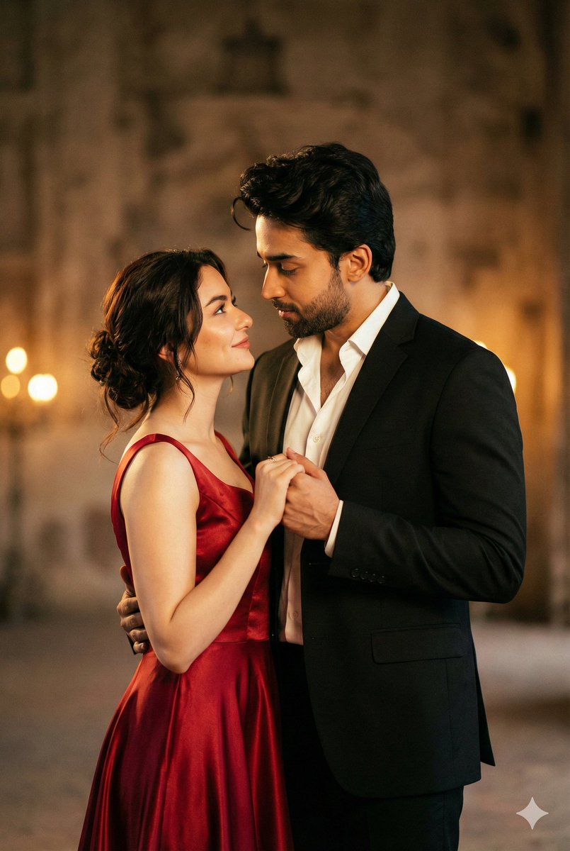 AI Prompt for Cinematic Couple Portrait with Shallow Depth of Field and Warm Lighting