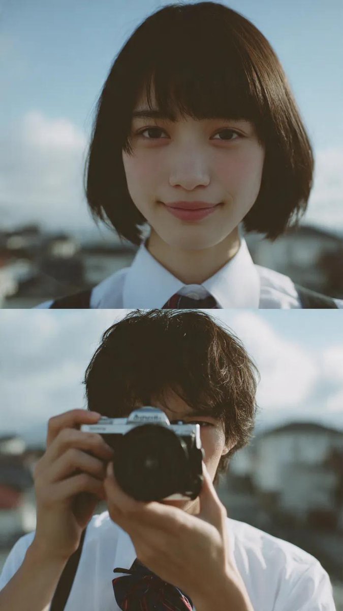 AI Prompt for Cinematic Diptych of Teenagers in School Uniforms