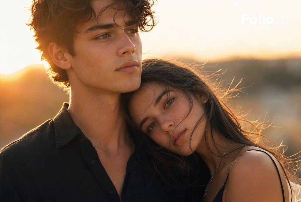 AI Prompt for Cinematic Golden Hour Couple Close-Up