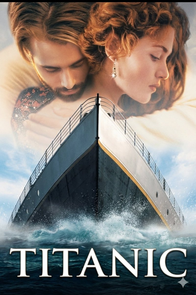 AI Prompt for Cinematic Titanic Movie Poster from Couple Photo