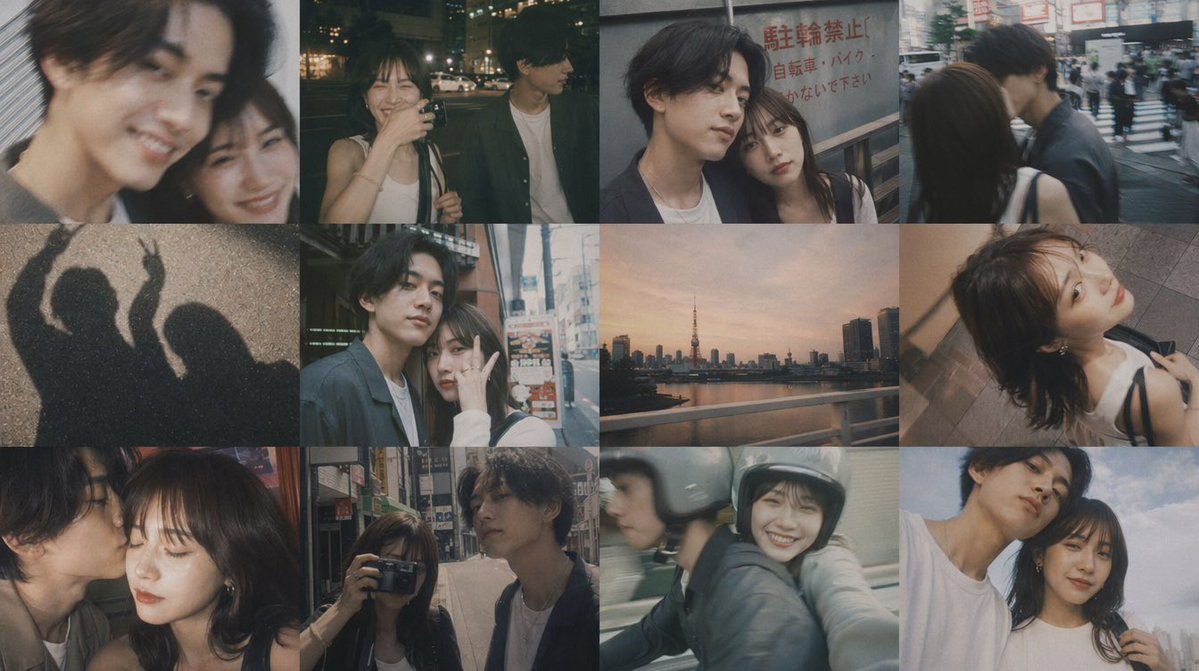 AI Prompt for Creating Dreamy Couplet Street Photos in Tokyo