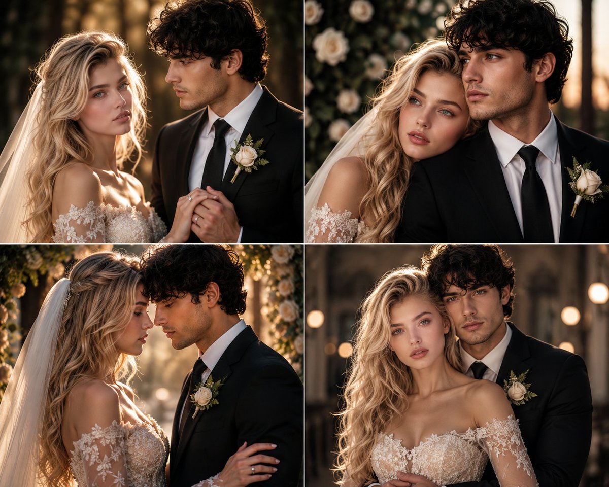 AI Prompt for Romantic Couple Wedding Photography