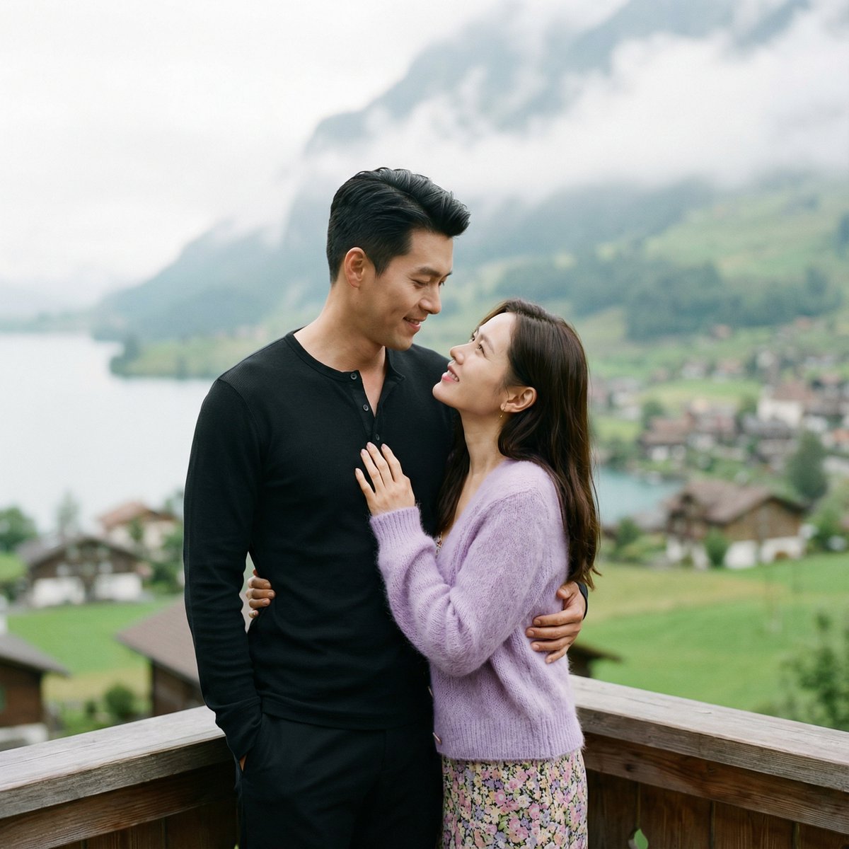 AI Prompt for Romantic K-Drama Lakeside Scene