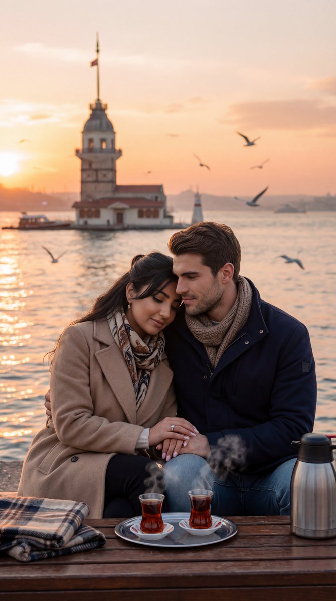 AI Prompt for Ultra-Photorealistic Romantic Film Still (Golden Hour Sunset)