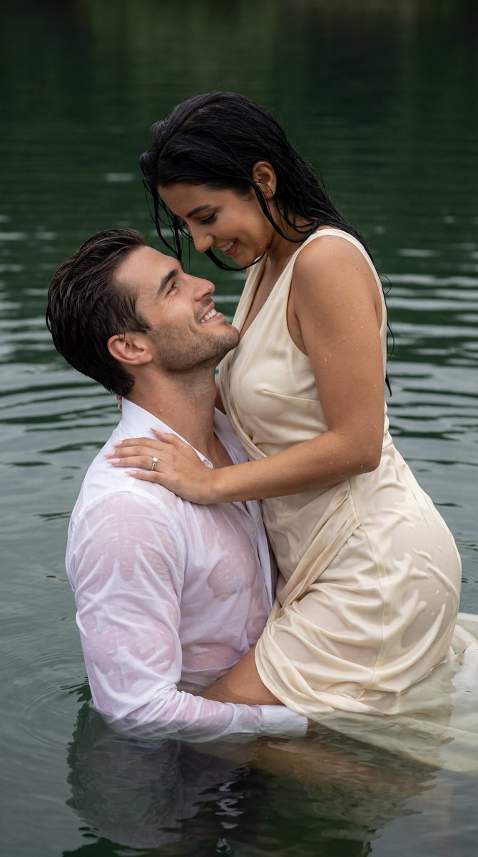 AI Prompt for Ultra-Realistic Couple Lake Photography