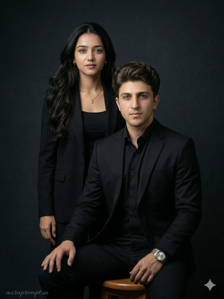 Hyperrealistic Couple Portrait with Detail Preservation