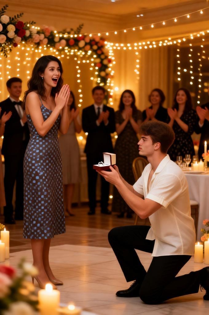 Indoor Engagement Proposal Photo Prompt