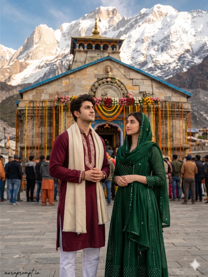 Kedarnath Gemini AI Photo Prompt for Couples