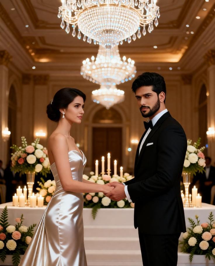 Luxurious Indoor Wedding Ballroom Photo Prompt