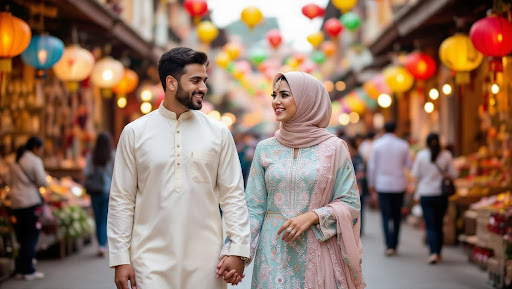 Ramadan Couple Photo Prompt – Create Romantic Holiday Images