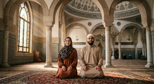 Ramadan Mosque Couple Portrait Prompt – Ultra HD