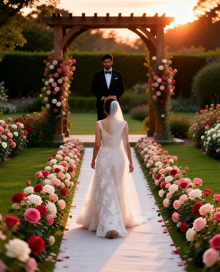 Romantic Garden Wedding Photo Prompt
