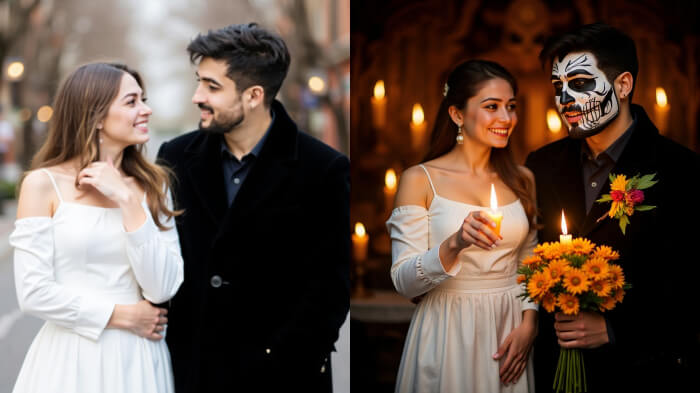 Spooktacular Couple AI Photo Prompts for Halloween