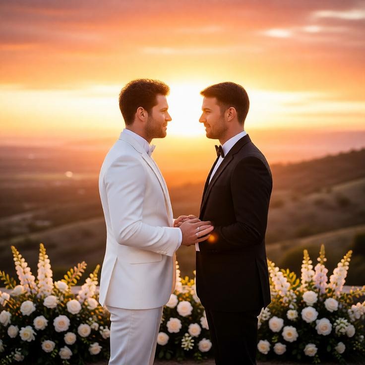 Sunset Hilltop Wedding Photo Prompt