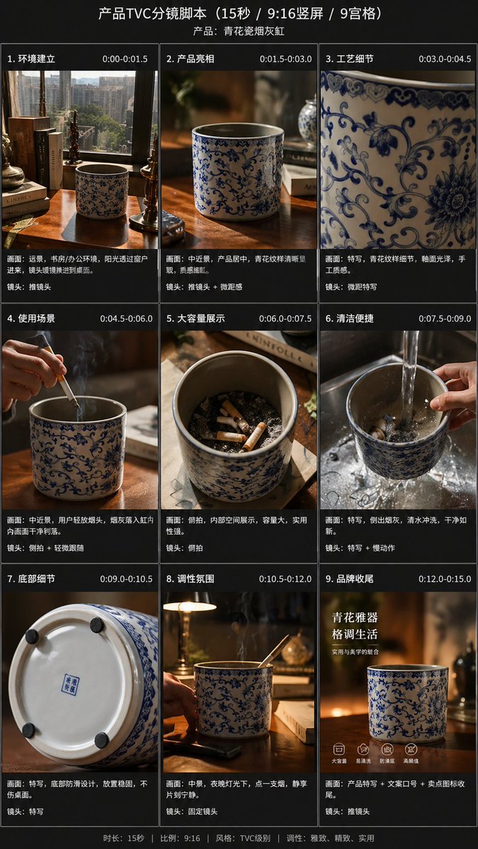 AI Prompt for E-commerce Product Commercial Storyboard