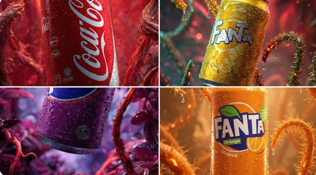 Fanta Orange Can Frozen Cinematic Macro Shot