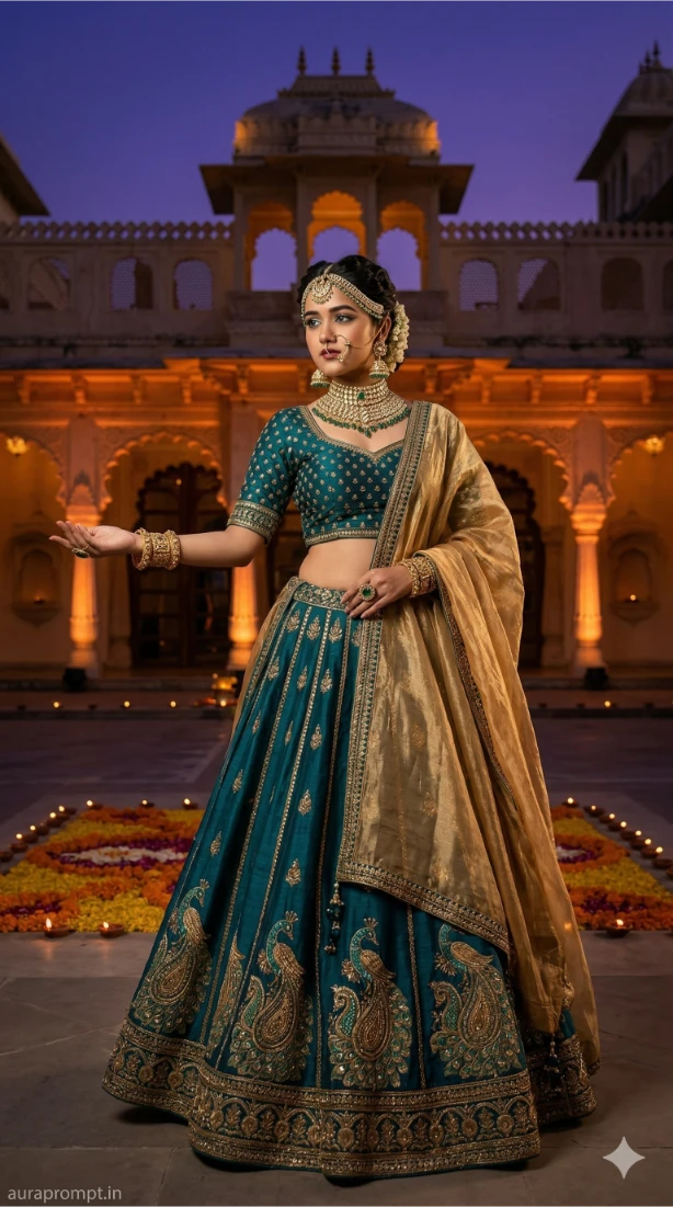 8K Garba Queen Portrait: Indian Fashion Palace Shoot 2026