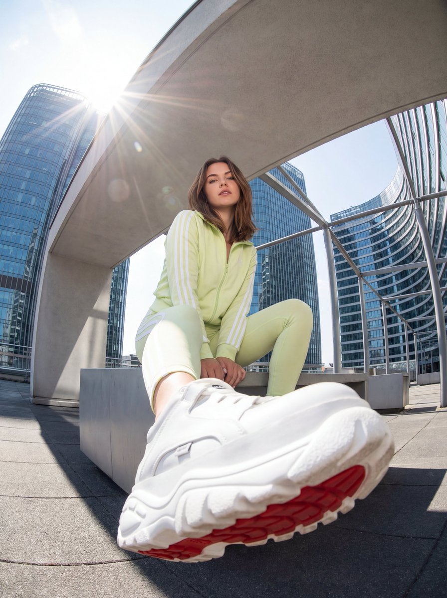 AI Prompt: Extreme Fisheye Urban Streetwear Photography for Product Marketing