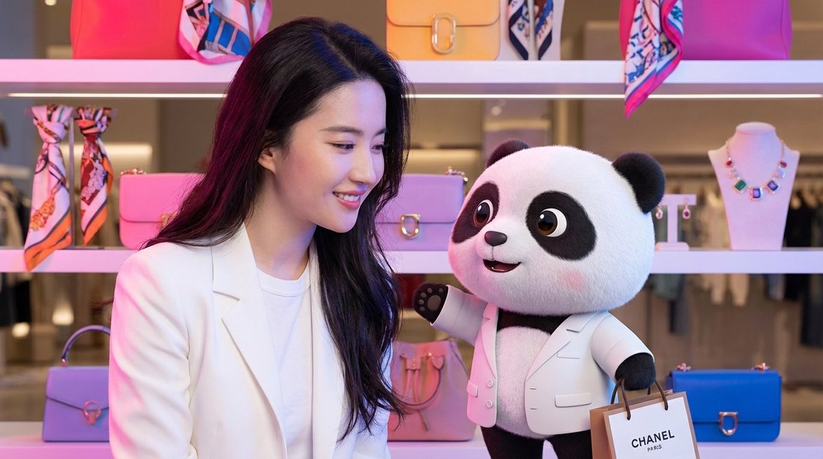 AI Prompt for 3D Fashion Model and Mascot Ads on Retail Shelves