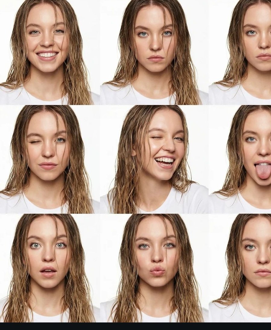 AI Prompt for 3x3 High-Fashion Wet Hair Editorial Grids with Identity Lock