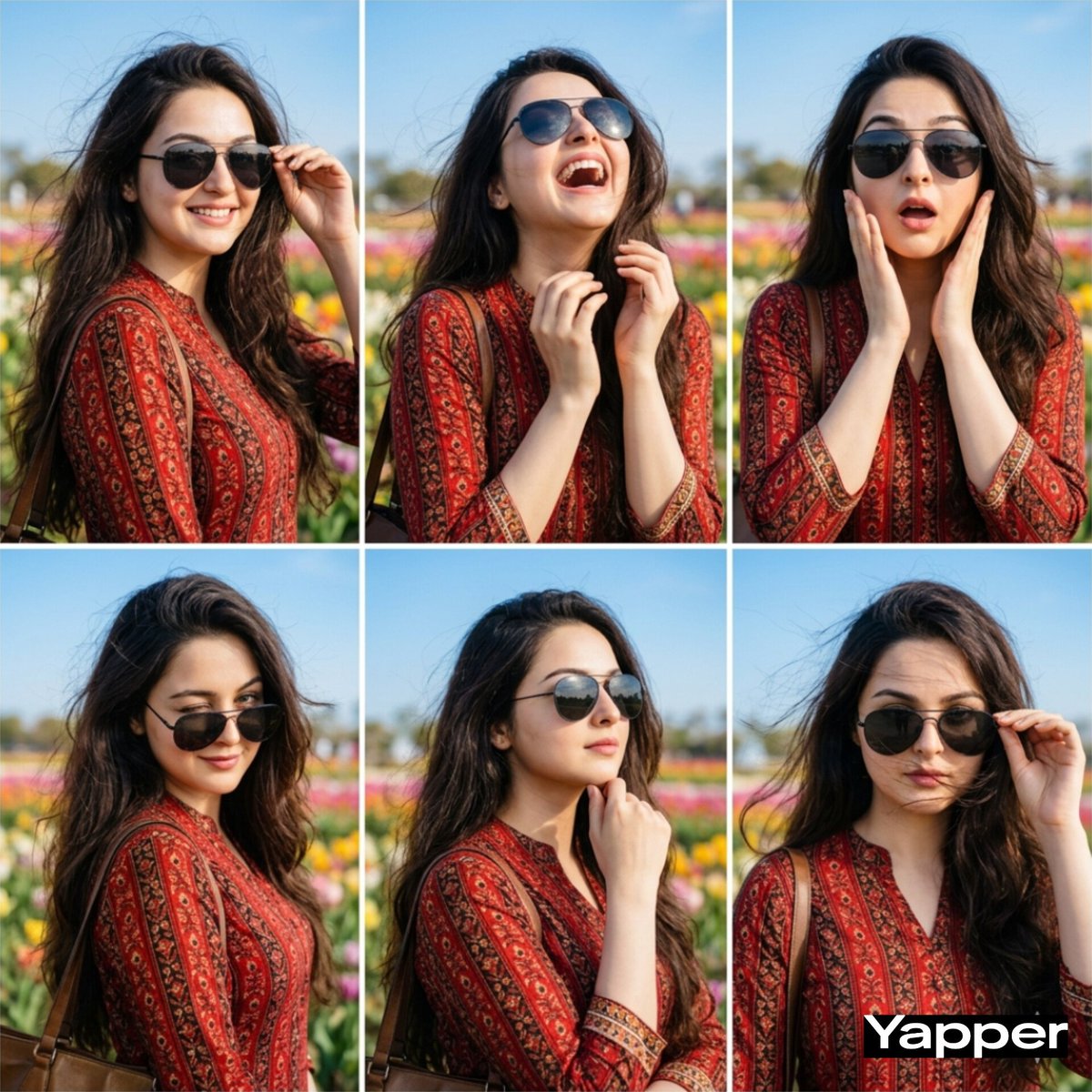 AI Prompt for 8K Fashion Spring Collage with Various Expressions