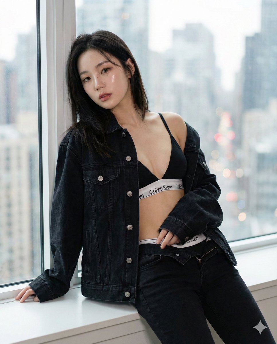 AI Prompt for 8K K-Pop Editorial Image: Glass Skin and City Skyline