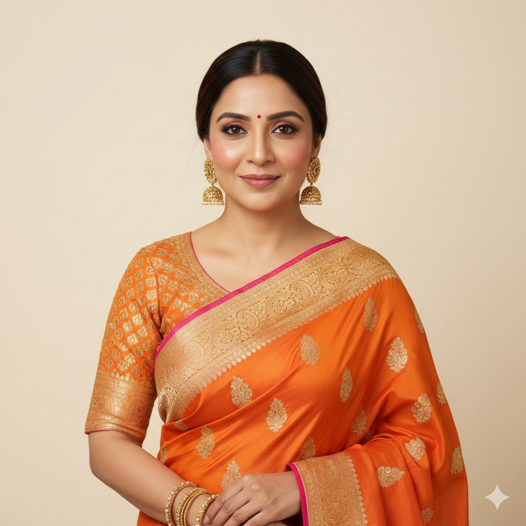 AI Prompt for 8K Photorealistic Traditional Indian Saree Portraits