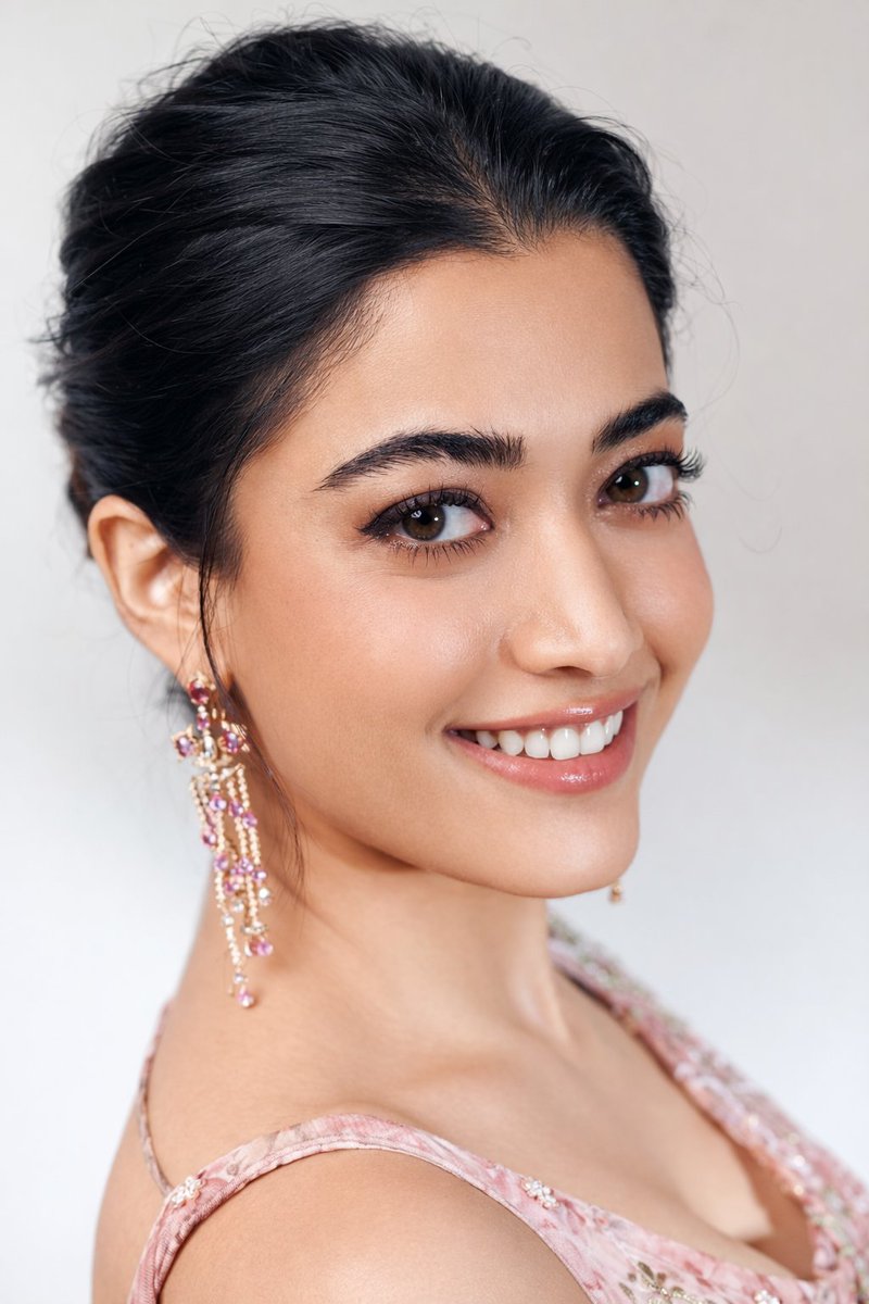 AI Prompt for 8K Saree Portrait of Rashmika Mandhana - Fashion Photography
