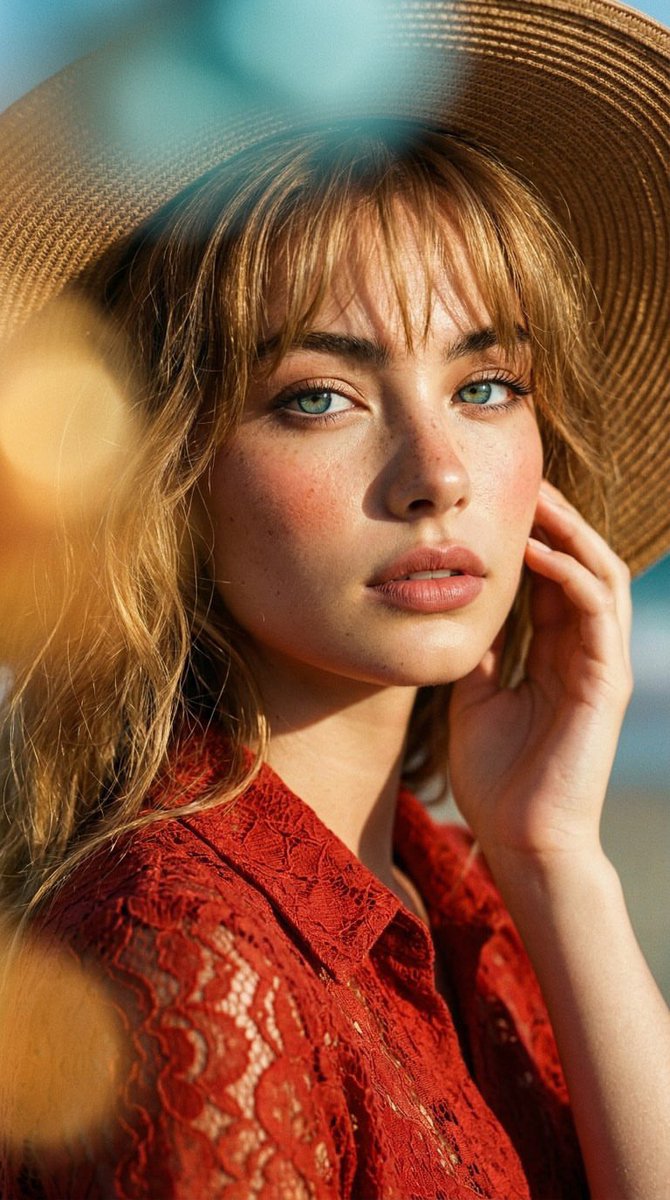 AI Prompt for a Dazzling Golden Hour Fashion Portrait of a Woman