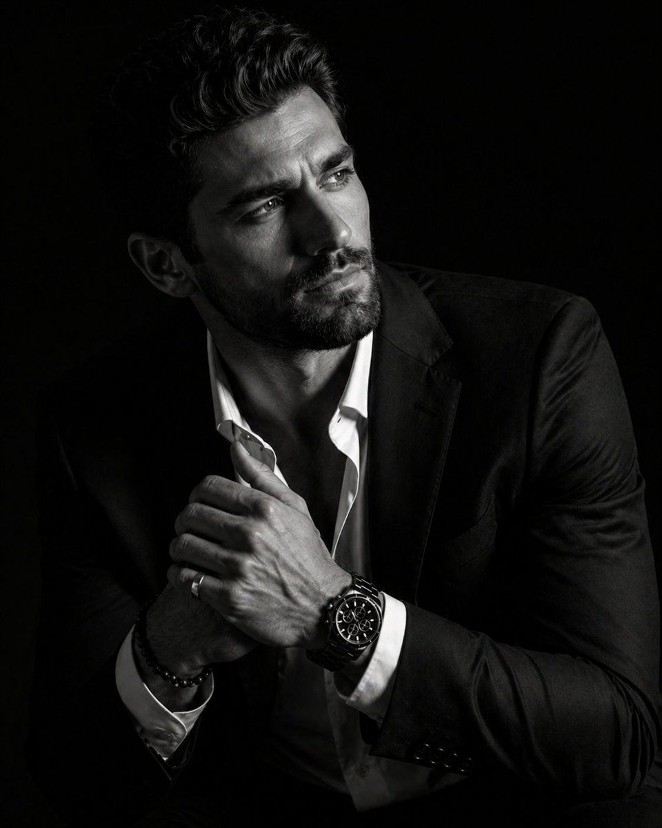 AI Prompt for a Highly Realistic Luxury Portrait with Dramatic Lighting