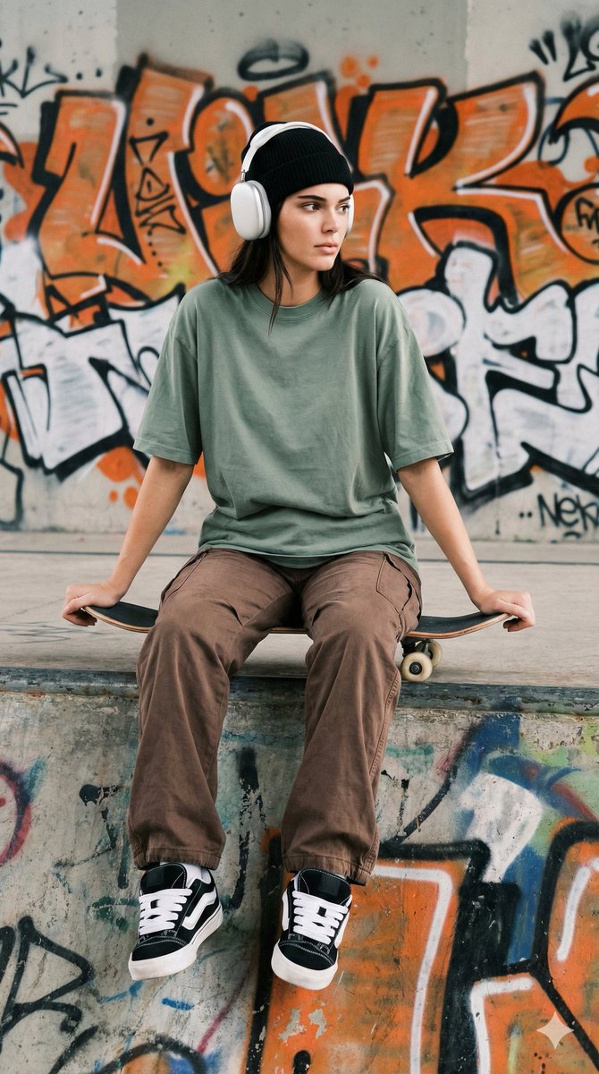 AI Prompt for Alternative Skater Aesthetic Portrait