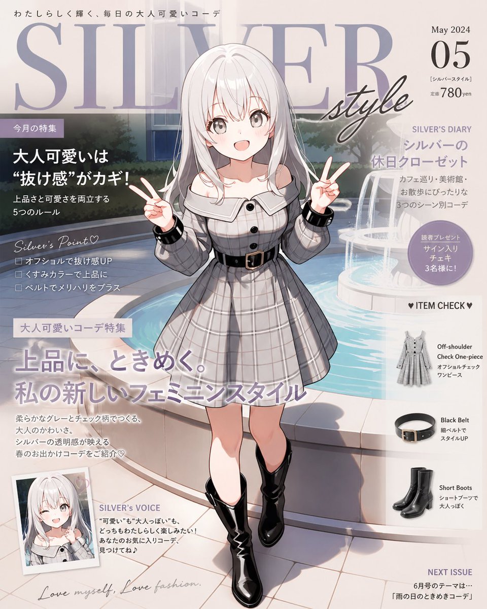 AI Prompt for Anime Fashion Magazine Cover Design