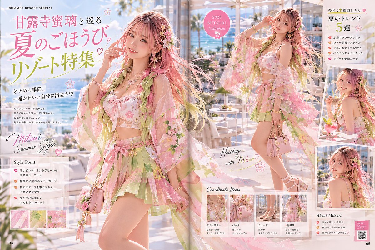 AI Prompt for Anime-Inspired Luxury Swimwear Fashion Editorial