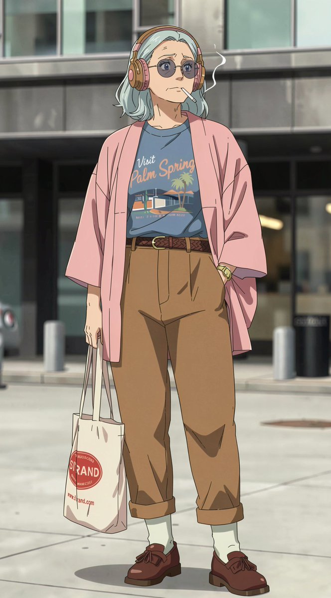AI Prompt for Anime Street Fashion Portrait with Headphones