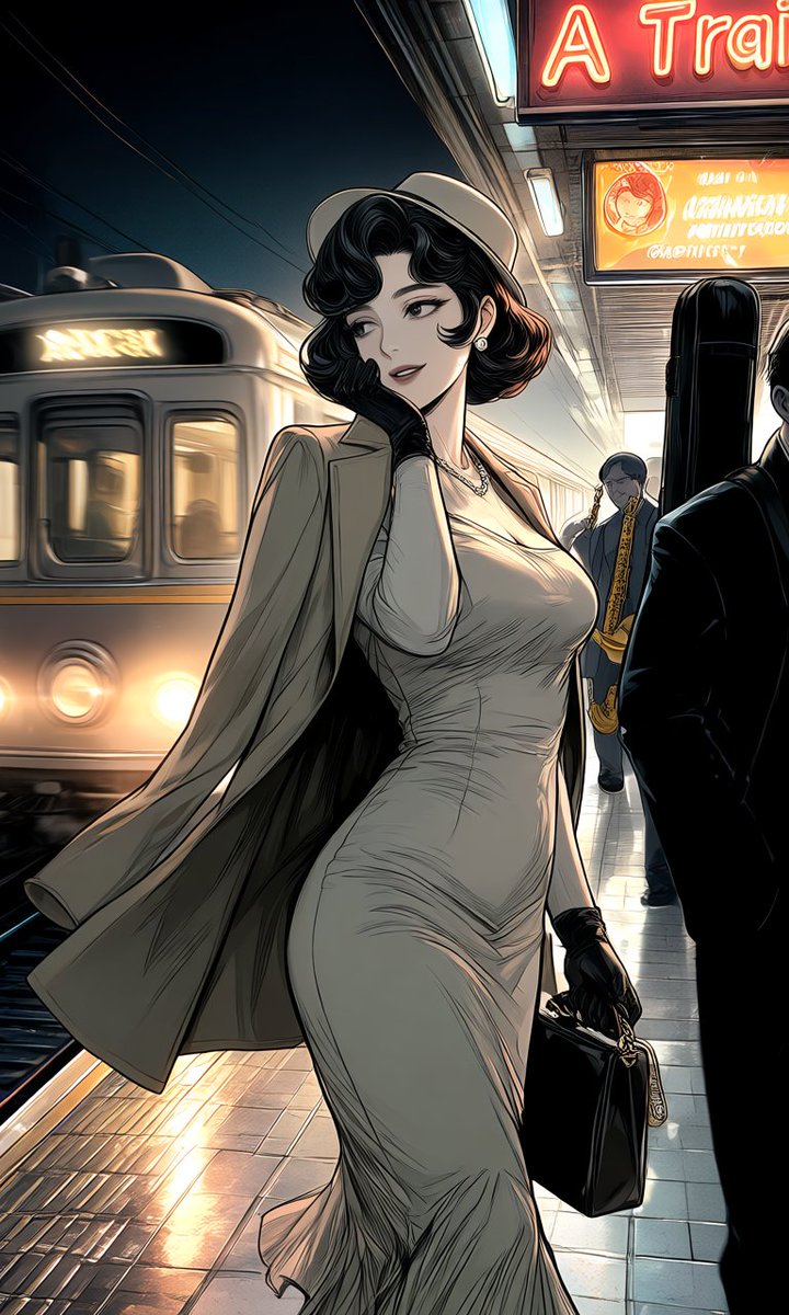 AI Prompt for Anime Subway Fashion Noir Style Character Art