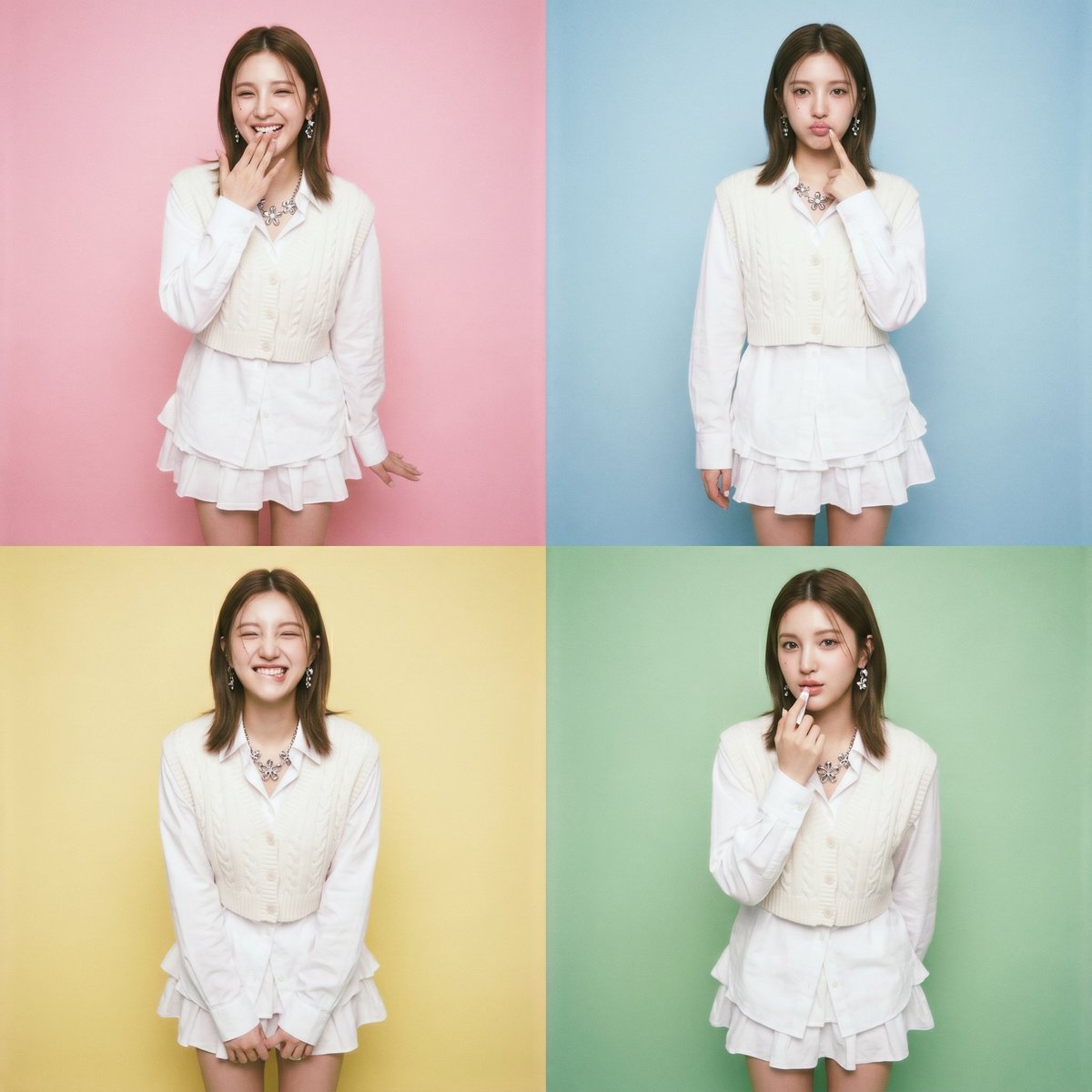 AI Prompt for Asian Girl Fashion Portrait in Retro Style