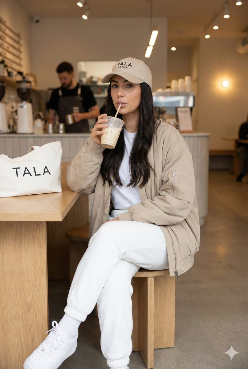 AI Prompt for Athleisure Lifestyle Cafe Portrait