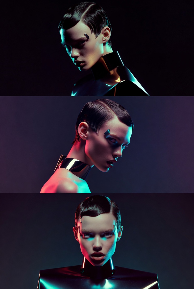 AI Prompt for Avant-Garde Fashion Triptych