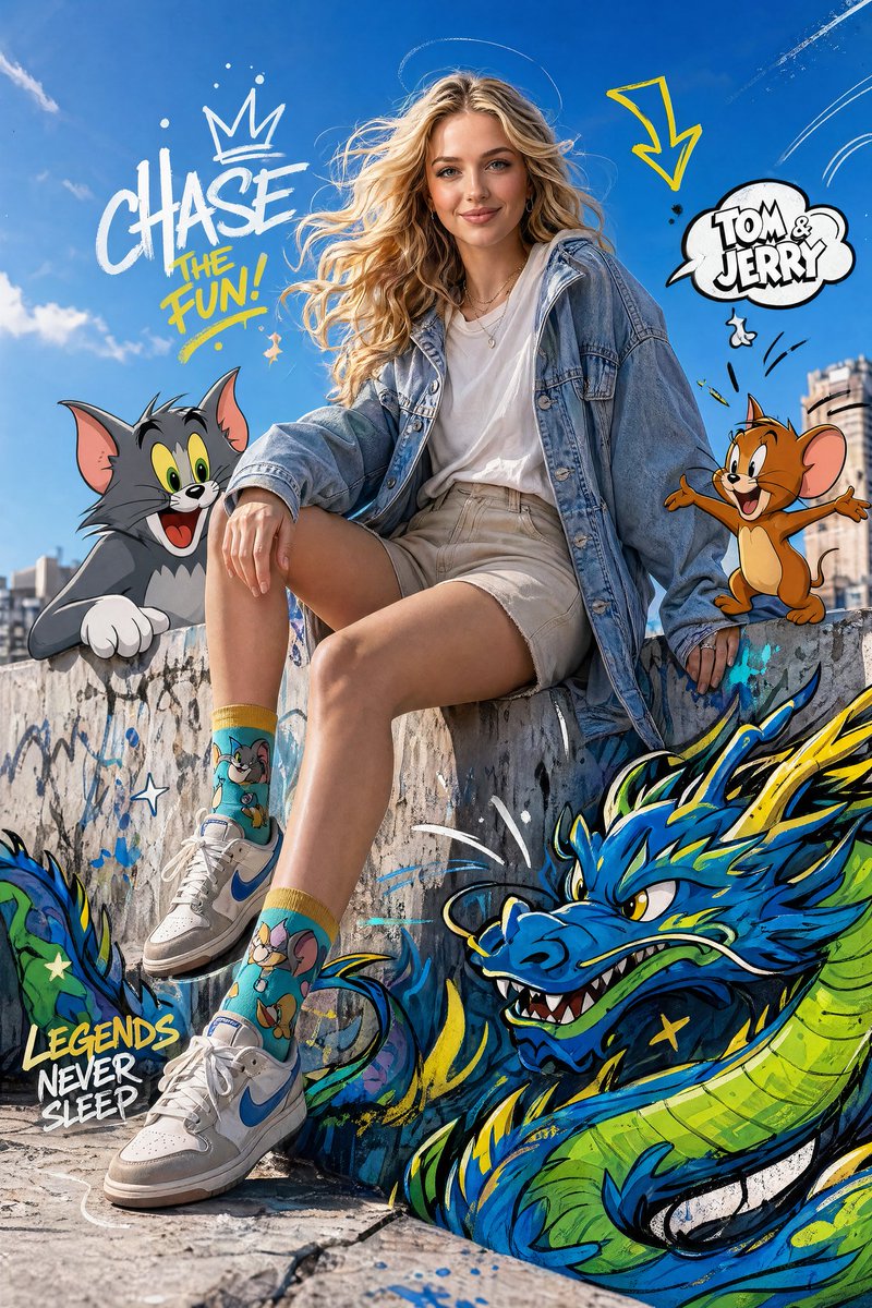 AI Prompt for Cartoon-Inspired Fashion Editorial Art