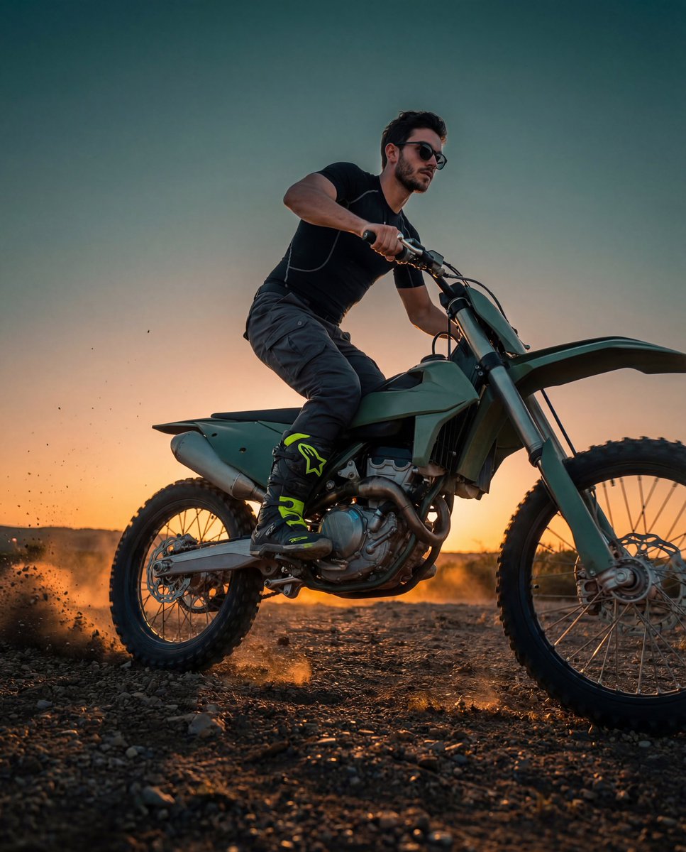 AI Prompt for Cinematic Action Portrait of Rider