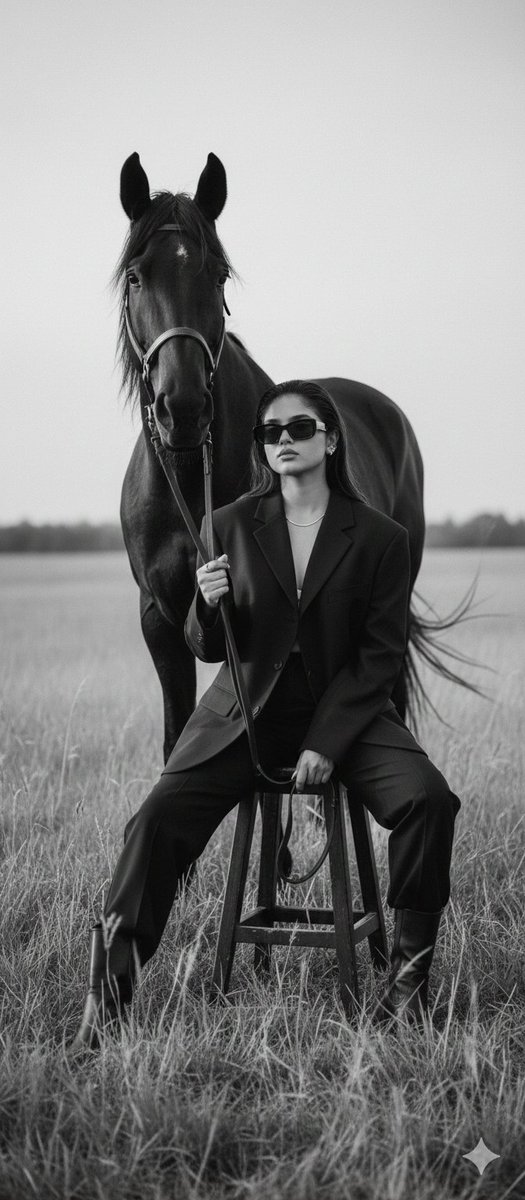 AI Prompt for Cinematic Black-and-White Editorial Fashion Photography