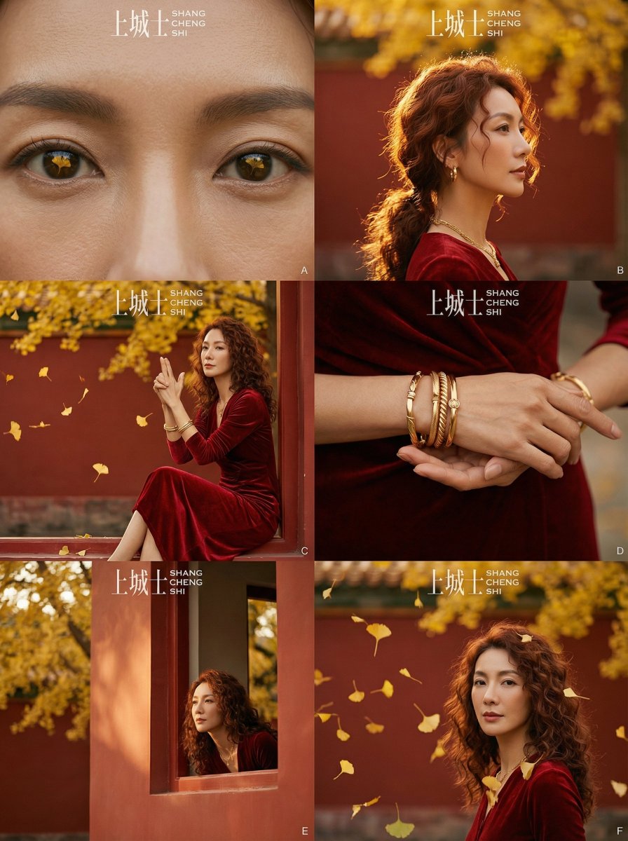 AI Prompt for Cinematic Chinese Fashion Editorial with Zhao Lusi Pose and Oriental Aesthetics