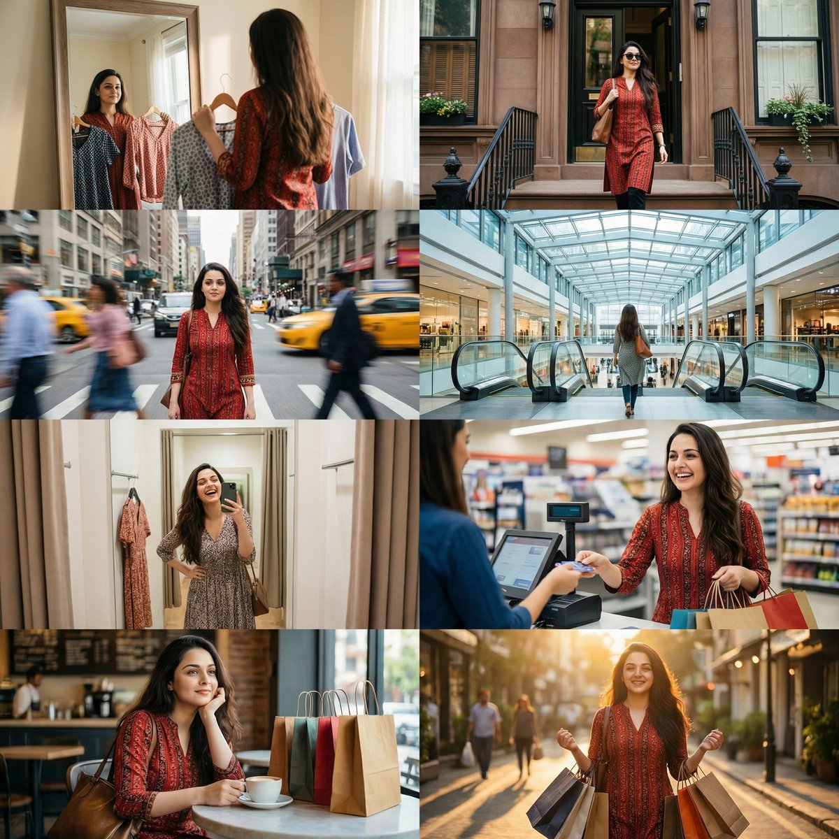 AI Prompt for Cinematic Fashion Photography Collage