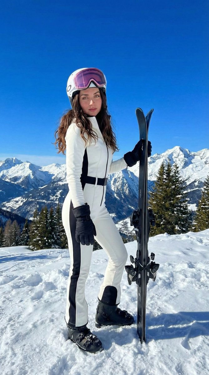 AI Prompt for Cinematic Fashion Photography: Night Skiing Editorial