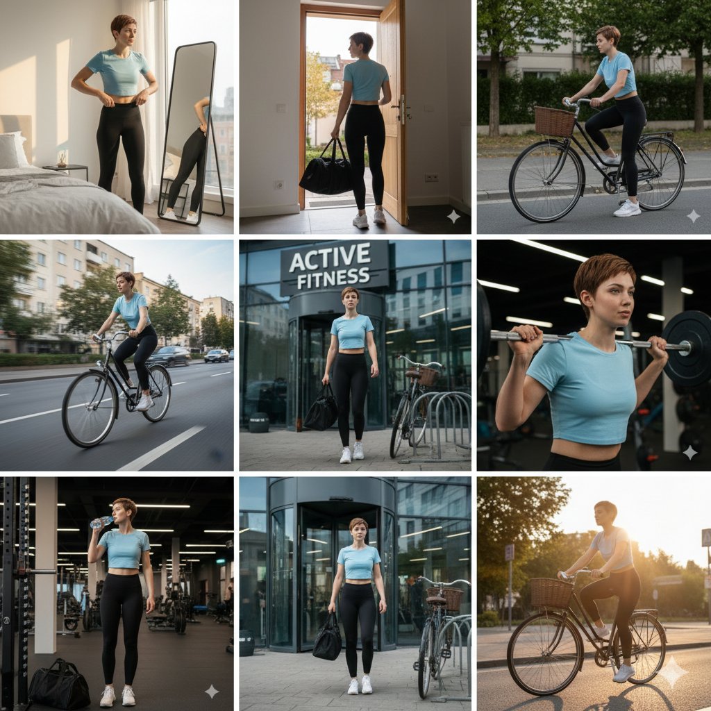 AI Prompt for Cinematic Fitness Journey Collage