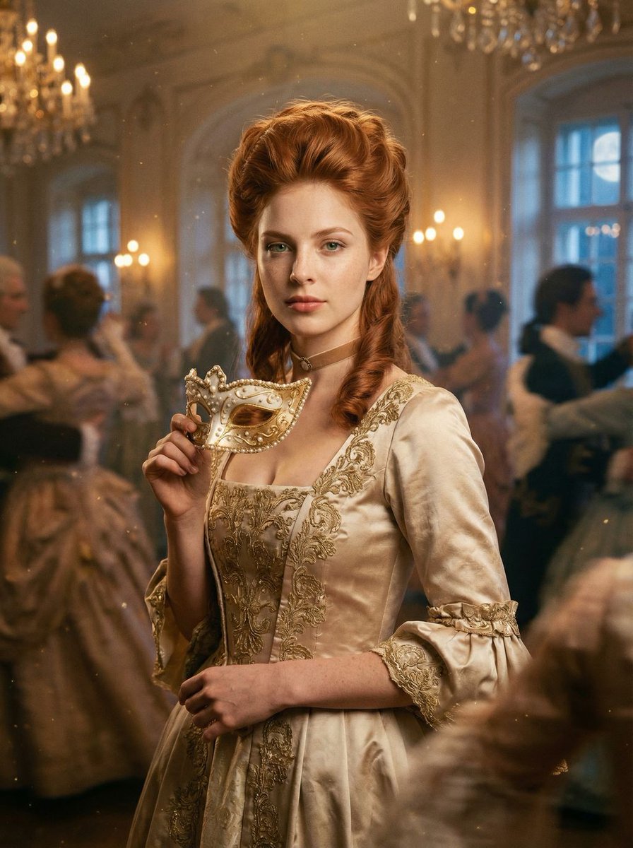 AI Prompt for Cinematic High-Fashion Editorial Photo with Rococo Ballroom and Dancer Concept